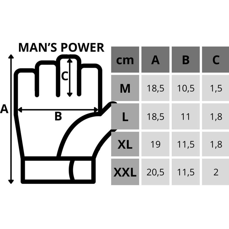 Enero Man'S Power R.Xxl Fit Fitness Gloves fekete kesztyű