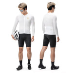 Rockbros Diamond Long Sleeve Cycling Jersey Size XXXL - White biały \ xxxl póló