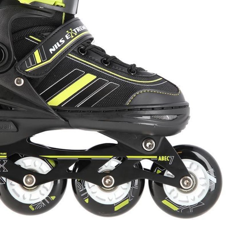 Nils Extreme Nh18191 2in1 Roller Skates -Lime Size L (39-43) With Replaceable Hockey Blade fekete görkorcsolya