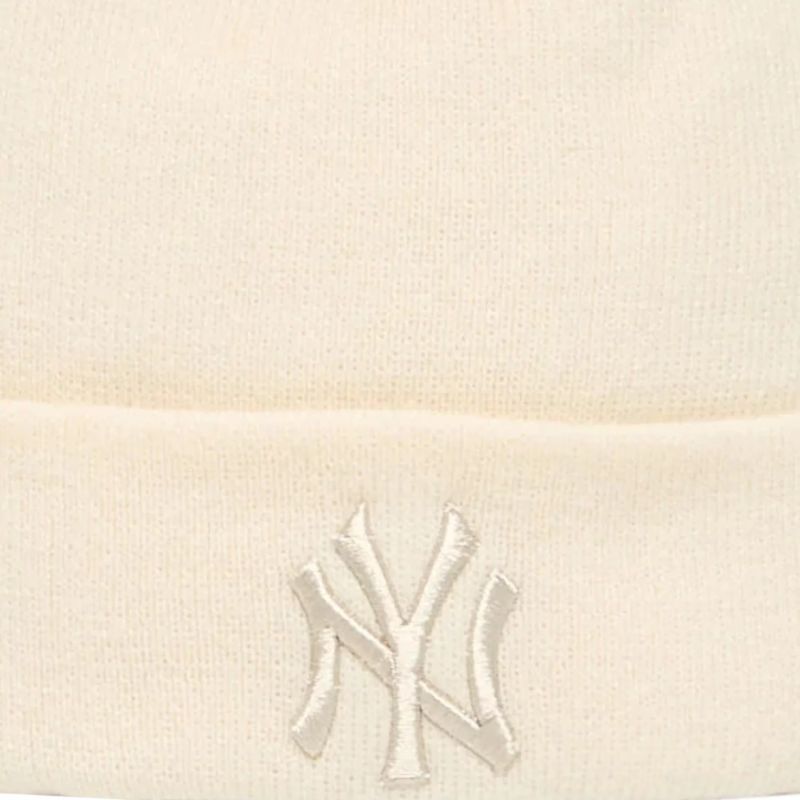 New Era Women’s Metallic Bobble Beanie New York Yankees Hat Beige bézs kötött sapka 60691357