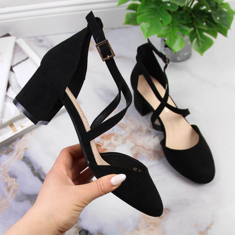 Inny Sergio Leone W SK365A black strappy sandals Túracipő