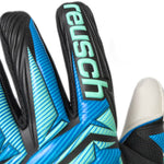 Reusch Attrakt RE:GRIP NC Goalkeeper Gloves Black-Blue 5670535 kék kesztyű 56705357272
