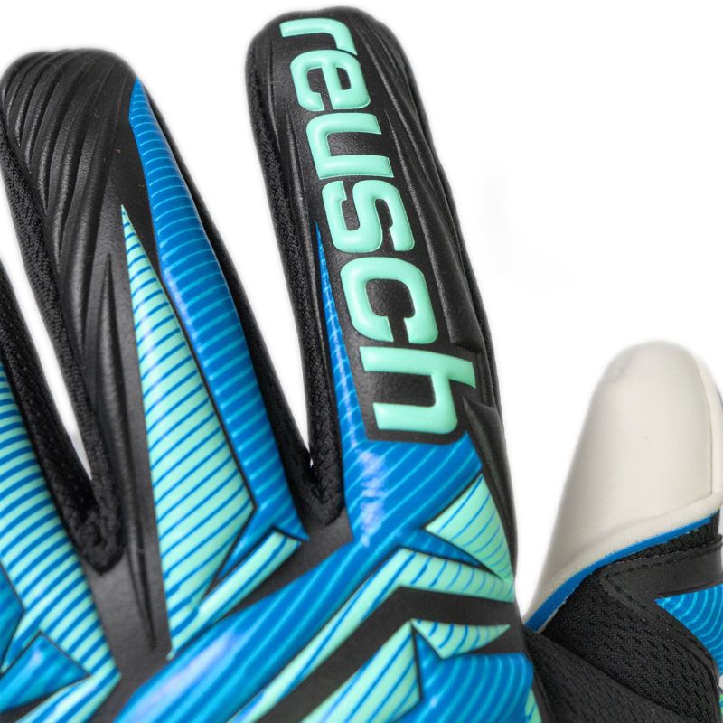 Reusch Attrakt RE:GRIP NC Goalkeeper Gloves Black-Blue 5670535 kék kesztyű 56705357272