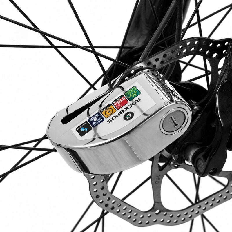 Rockbros Bike Lock with Alarm and Disc Lock - Black czarny kiegészítő LBAYG8308-211810