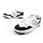 New Balance 550 youth sports sneakers leather fashionable black white fekete utcai cipő
