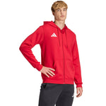Men's adidas Entrada 26 FZ Hoody red KF5944 piros kapucnis pulóver