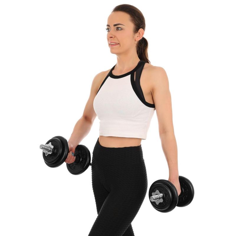 Enero CAST IRON DUMBBELL 19 KG (2x9.5 KG) FIT CASE fekete dumbbell, strength training equipment, training equipment