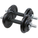 Enero CAST IRON DUMBBELL 19 KG (2x9.5 KG) FIT CASE fekete dumbbell, strength training equipment, training equipment
