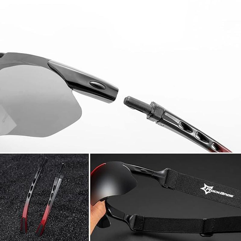 Rockbros 10142 photochromic UV400 cycling glasses - white biały glasses, training equipment