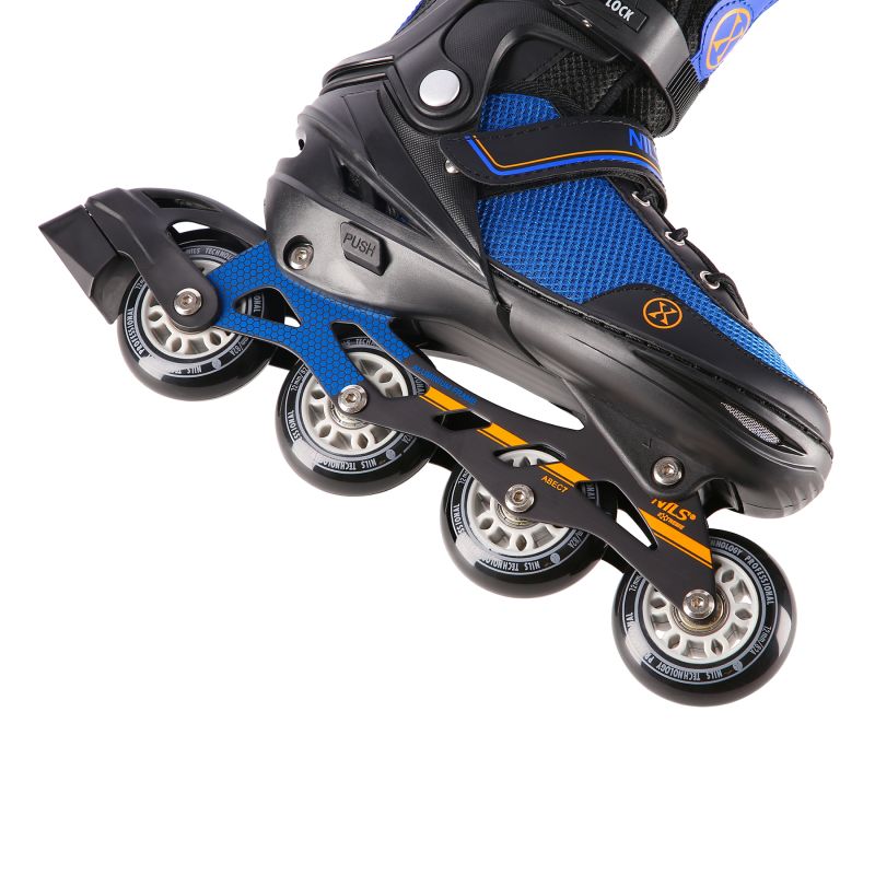 NH18188A 2in1 BLACK-ORANGE SIZE S(29-33) ROLLER SKATING WITH HOCKEY SLEEVE NILS EXTREME narancssárga görkorcsolya
