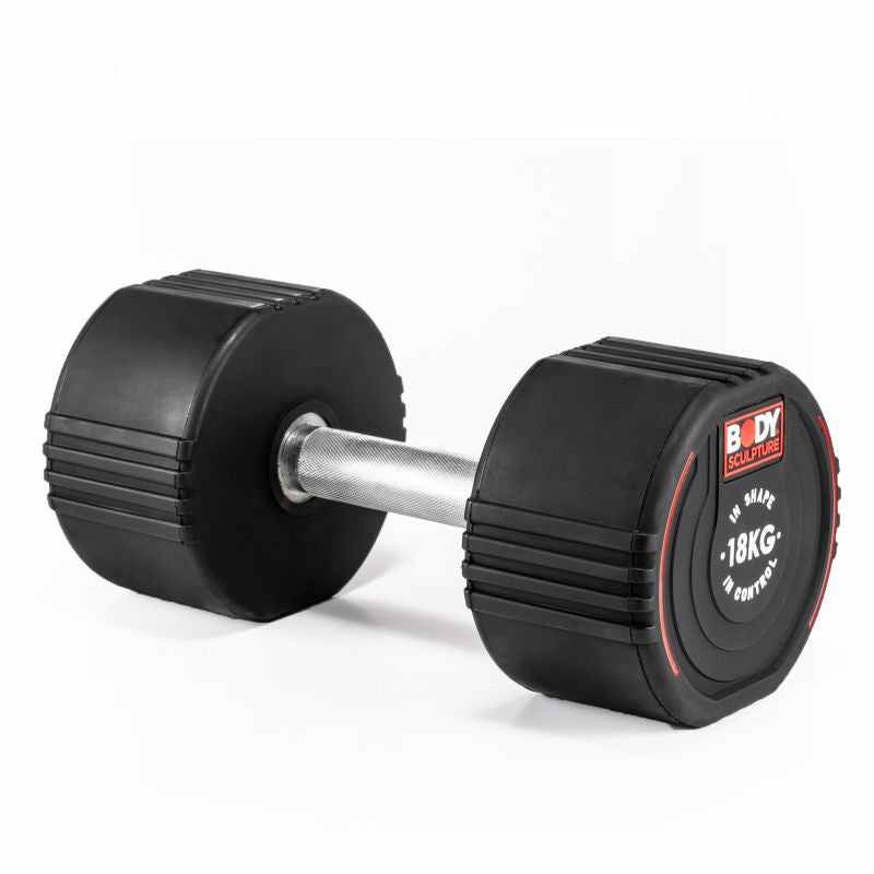 Body Sculpture TPU dumbbell BW 133 18 KG fekete edzőfelszerelés BW13318KG