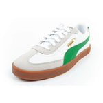Puma Club II Era men's sports sneakers leather white gray zöld utcai cipő