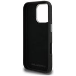 Karl Lagerfeld FW Grained Karl & Choupette Heads Pins Case for iPhone 16 Pro Max - fekete telefontok