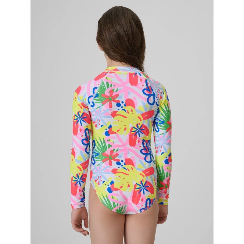 4F Girls' one-piece swimsuit with UPF50+ filter 158/164 kiegészítő 4FJRSS26USWSF144-92A