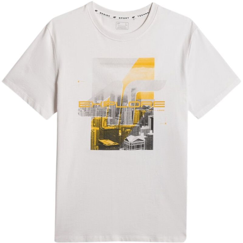 4F Men's T-shirt M2660 10S fehér póló