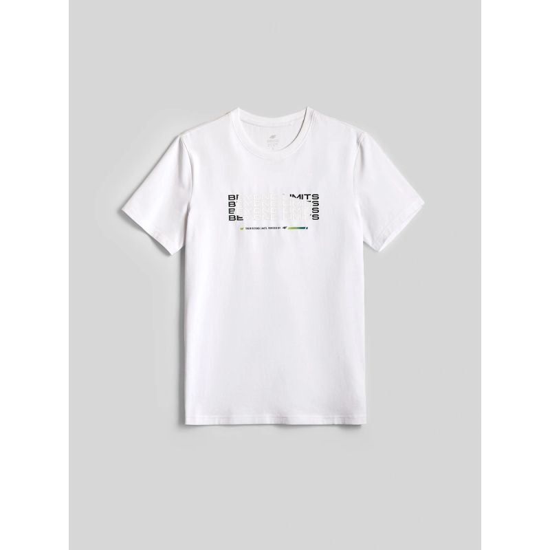 4F Men's slim T-shirt with print férfi póló 4FRAW26TTSHM4666-10S