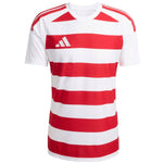 Adidas Men's Hooped 26 Jersey White-Red piros férfi póló KF3388
