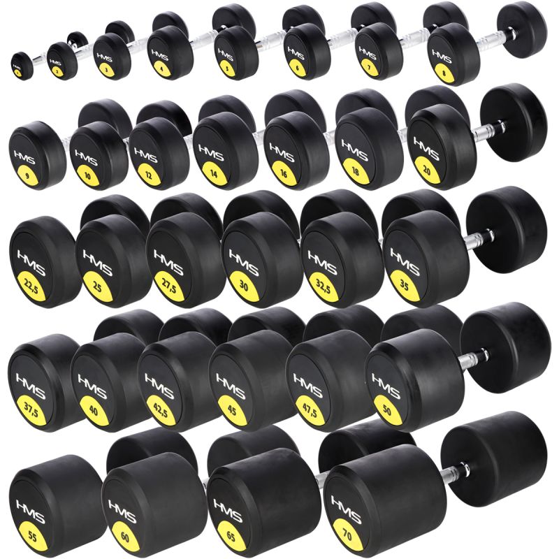 HMS Rubber-coated dumbbell 9kg HG PRO súlyzó 17-66-152
