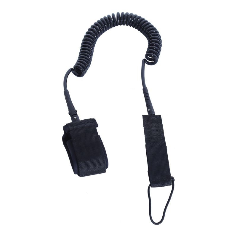 Safety rope for Enero SUP 9 board, black, spiral, 275 cm -
