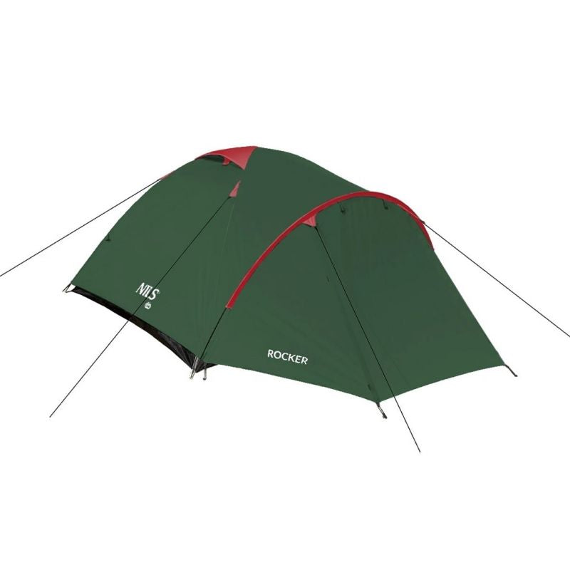 Nils Extreme NILS CAMP Rocker camping tent for 3 people, green and red piros tourist equipment