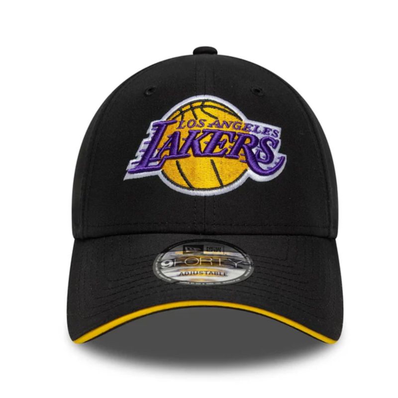 New Era 9FORTY NBA LA Los Angeles Lakers Microfibre Black Cap - uniwersalny baseball sapka