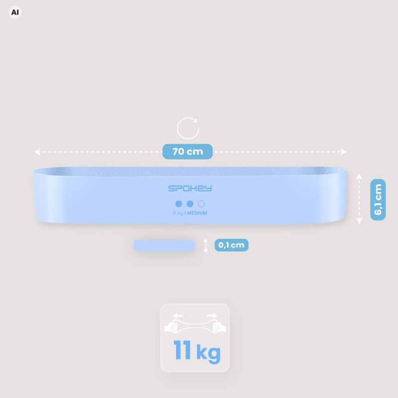 Spokey JUICY medium resistance training band with anti-slip structure edzőfelszerelés SPK-947314