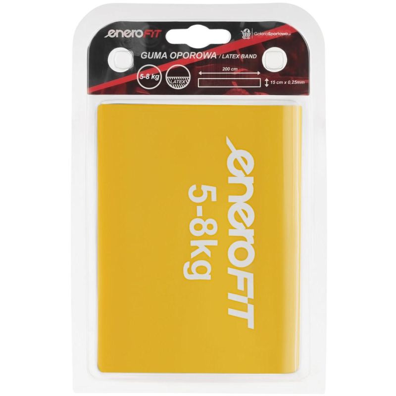 Enero Pro TRAINING TAPE FOR PILATES EXERCISES .25MM 5-8KG YELLOW sárga training equipment, socks tapes