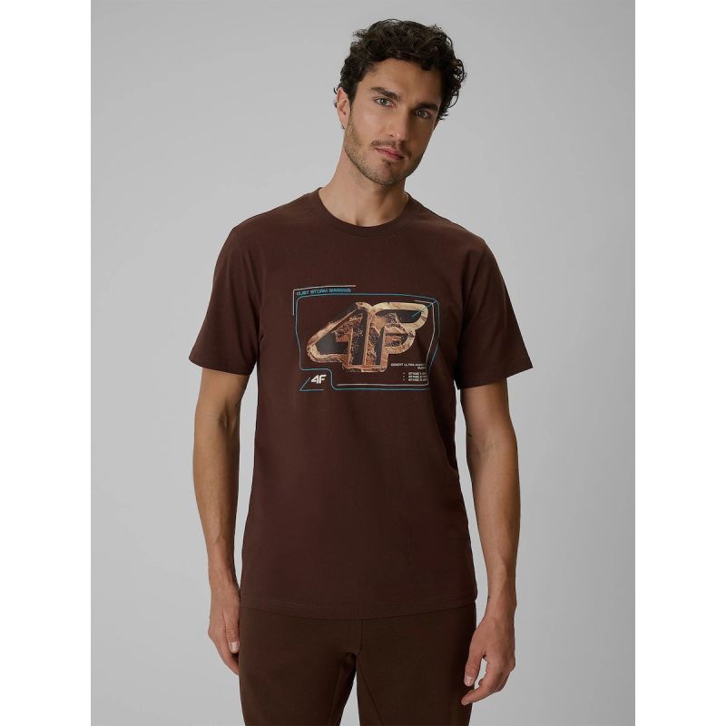 4F Men's regular printed T-shirt férfi póló 4FRSS26TTSHM4230-81S