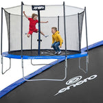 Enero Foldable Garden Tramppoline With Inner Net 12ft 366cm fekete furniture