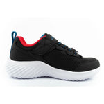 Skechers Bounder children's sports with Velcro, lightweight, fashionable black fekete utcai cipő