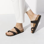 Birkenstock Mayari Habana Narrow Women's Flip-Flops, Nubuck Leather, Brown (0171323) barna papucs