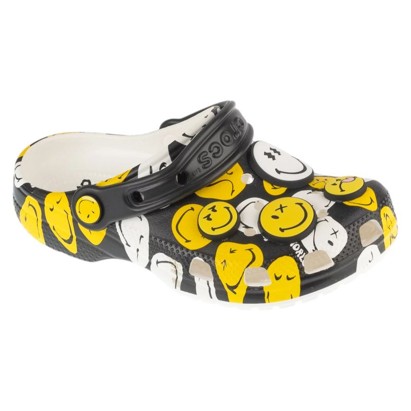 Crocs Classic Smiley Clog K Black 32/33 papucs 211694-90H