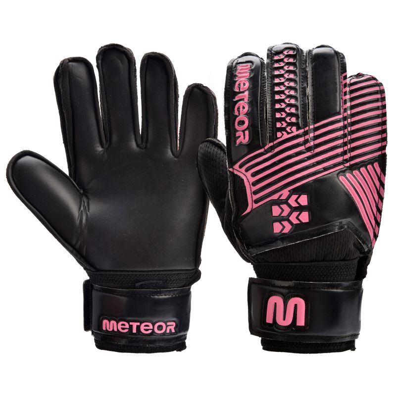 Meteor Catch 9 goalkeeper gloves black/pink uniw kesztyű