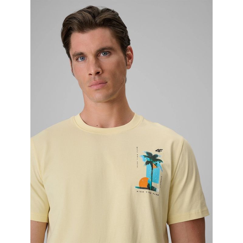 4F Men's regular printed T-shirt póló 4FRSS26TTSHM4301-73S