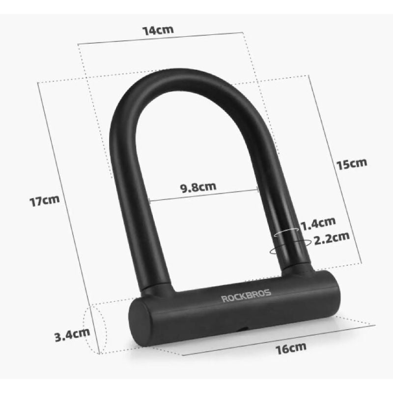 Rockbros bike lock black