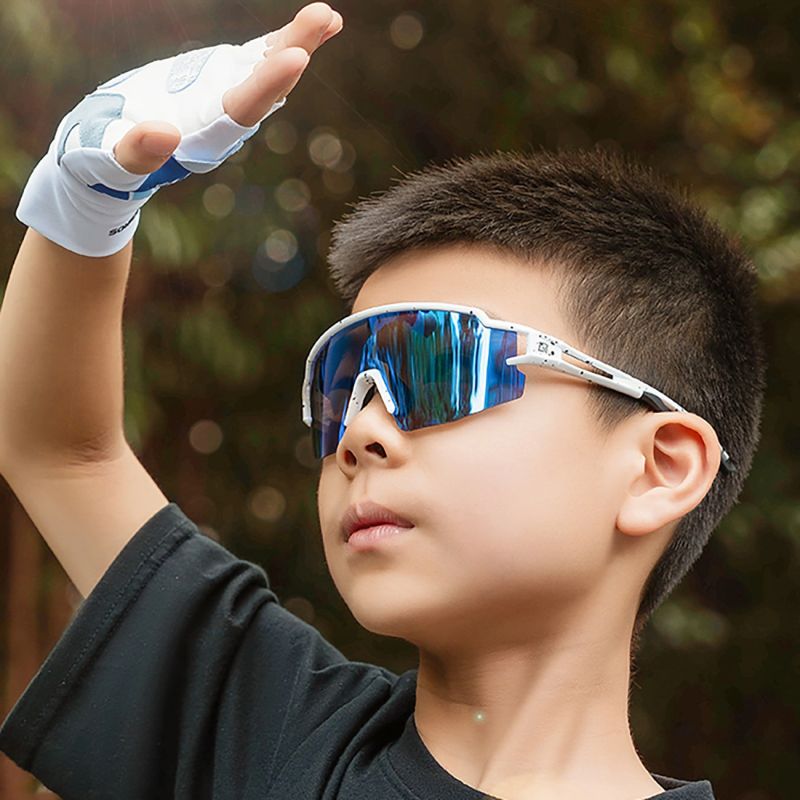 Rockbros Kids Cycling Glasses, Polarized, UV Protection, Children's - White biały training equipment