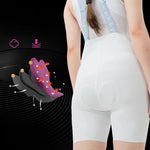 Rockbros TVI Women's Cycling with Bib and Pad Size L - White l \ biały rövidnadrág 20210017008-211707