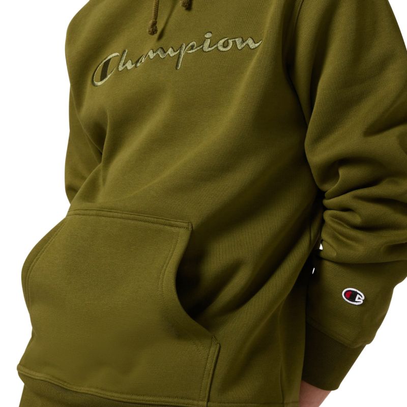 Champion Hooded Sweatshirt Men's 220271 GS585 oliva kapucnis pulóver