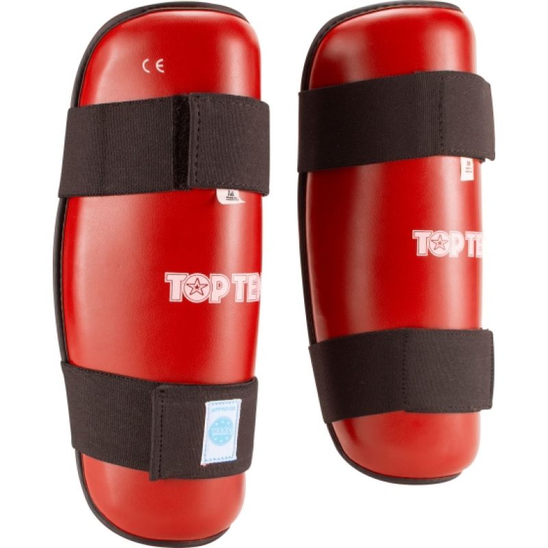 TOP TEN WAKO NA-TT style czerwony+m shin guards