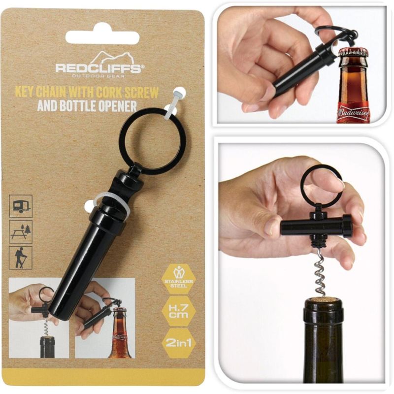 Travel Essentials Keyring Opener Corkscrew Redcliffs kulcstartó