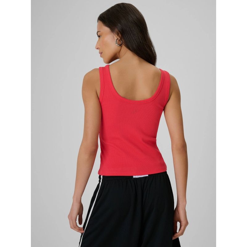 Women's slim ribbed knit top 4F