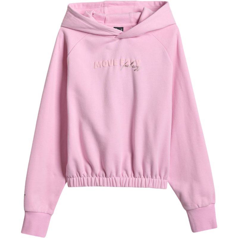 4F Women's sweatshirt F2175 light 56S rózsaszín kapucnis pulóver 4FWSS26TSWSF217556S