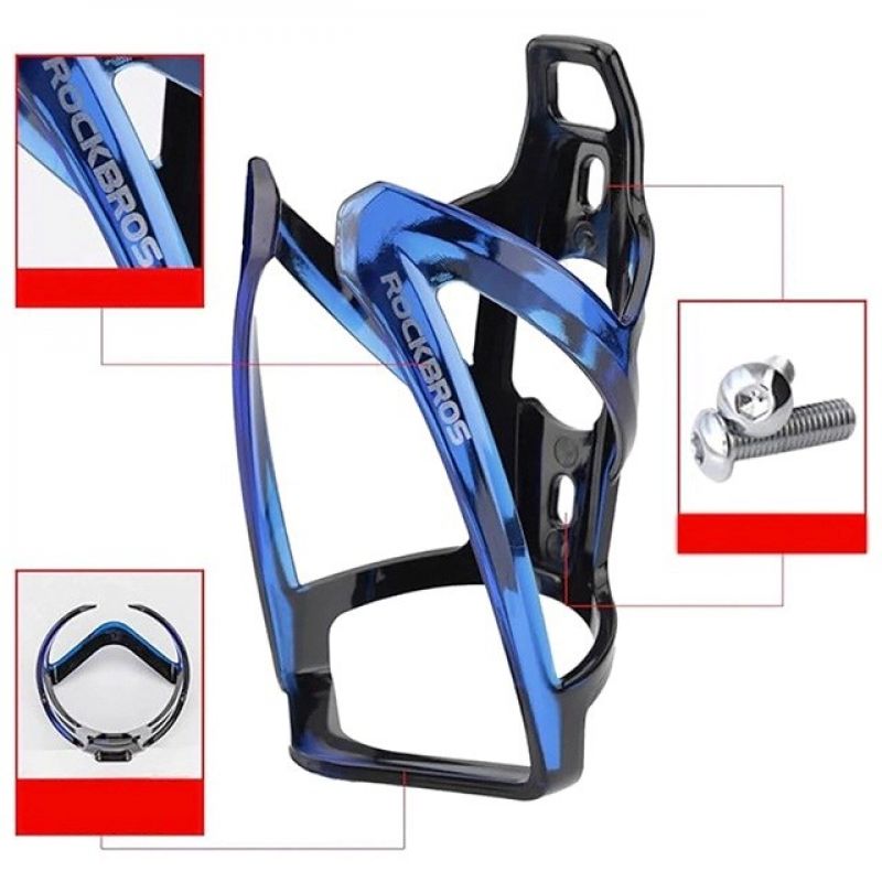 Rockbros FK338 Bike Bottle Holder - Black and Blue kék water bottles, training equipment