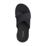 Skechers Women's Flip-Flops GO WALK FLEX SANDAL IMPRESSED 141420 BKGY