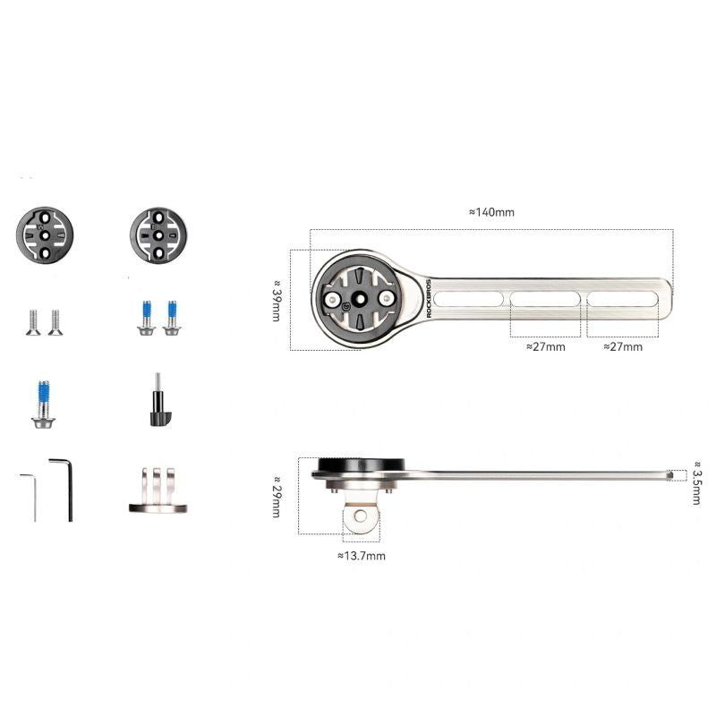 Rockbros FK-307T Titanium Alloy Bike Computer Mount - Titanium