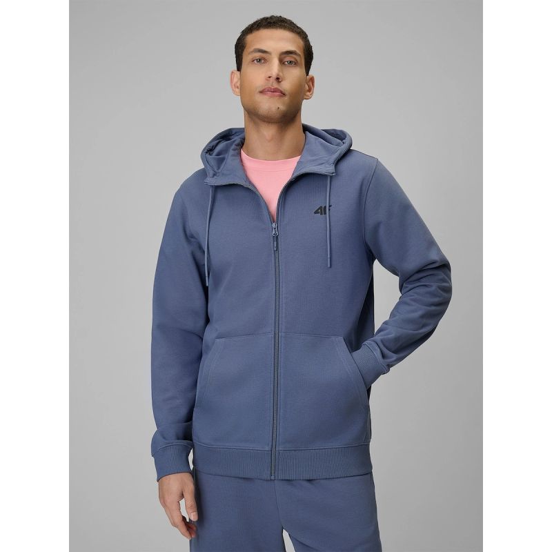 Men's zip-up hooded sweatshirt 4F