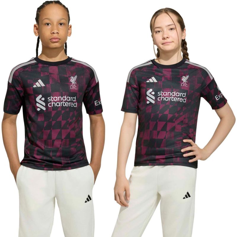 Adidas Liverpool FC 26/27 Third Jersey Kids' Shirt Black and rózsaszín kiegészítő KB8284