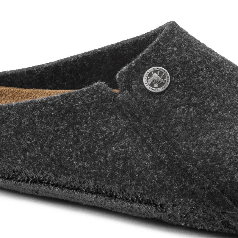Birkenstock Zermatt Cozy Home Anthracite Wool Felt Slippers Regular Wide (1014938) utcai cipő