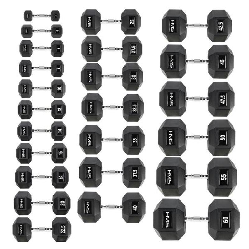 HMS Hex Pro 40 KG dumbbell fekete póló 17-66-127
