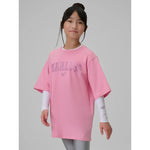 4F Girls' loose T-shirt with print 158/164 póló